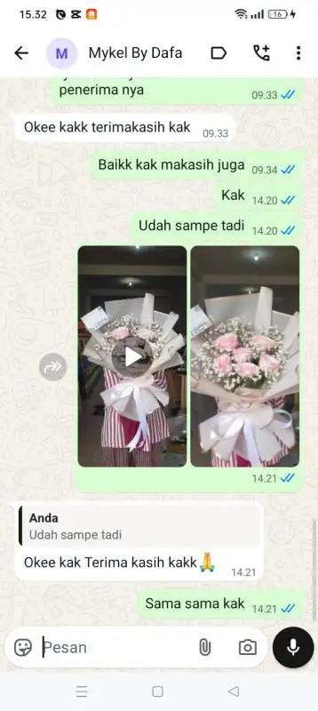 Testimonial Papan buket bunga BATAM